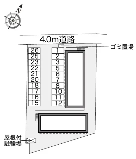 ★手数料０円★野田市中根　月極駐車場（LP）